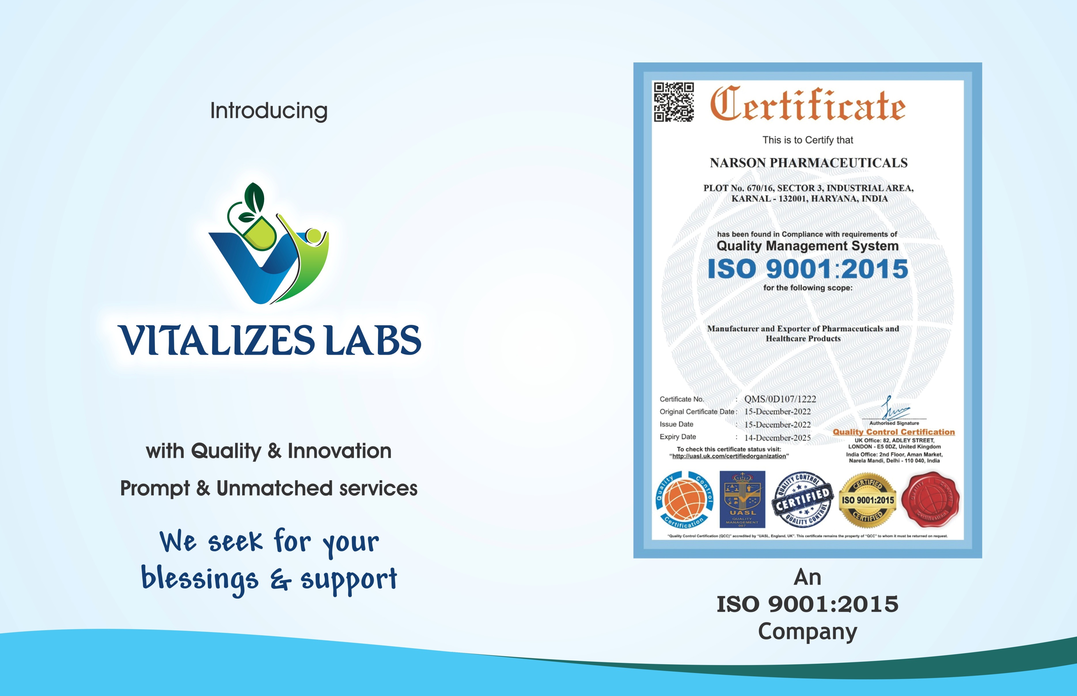 ISO 9001:2015 Certificate